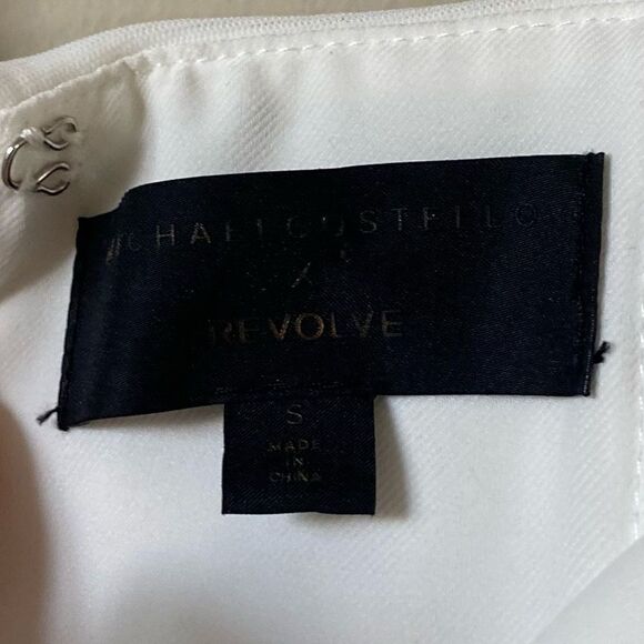 Michael Costello India Midi White Dress Bodycon Size S - Picture 9 of 9